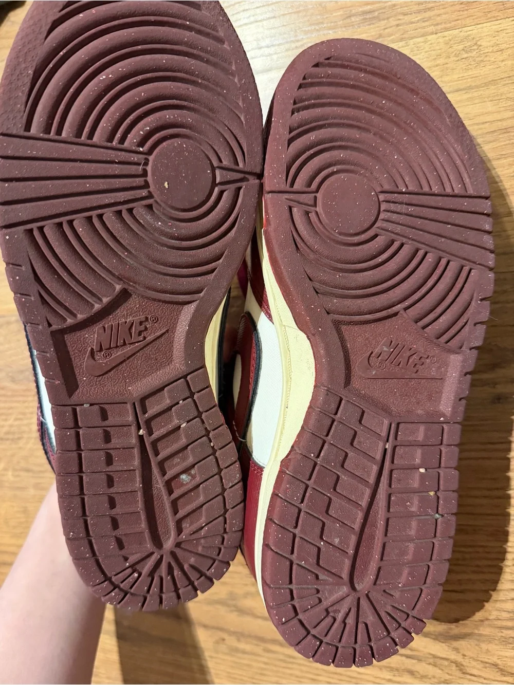 Nike Women’s Dunk Low Maroon & Cream with Gold Accents